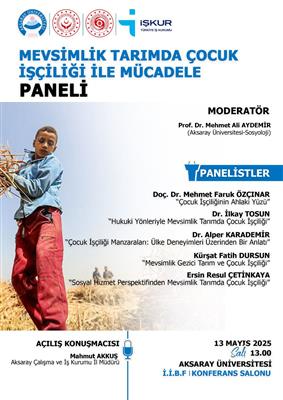 Mevsimlik Tarımda Çocuk İşçiliği ile Mücadale